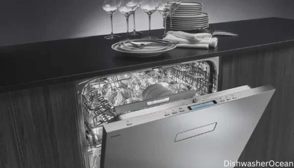 A malfunctioning frigidaire dishwasher.