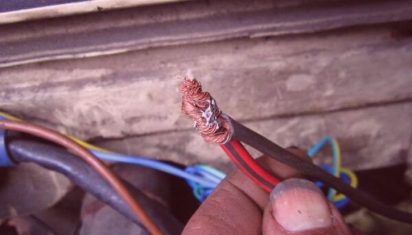 Corroded dishwasher wires