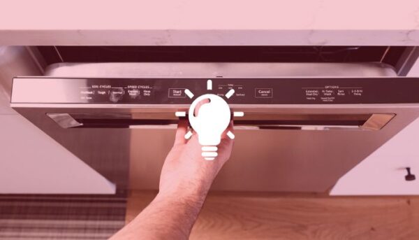 Flickering sanitize light on dishwasher