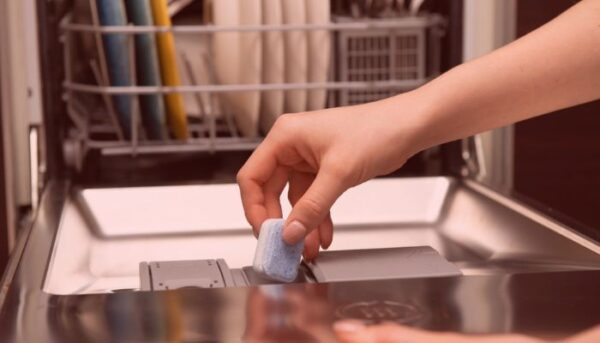 cleaning the dishwasher